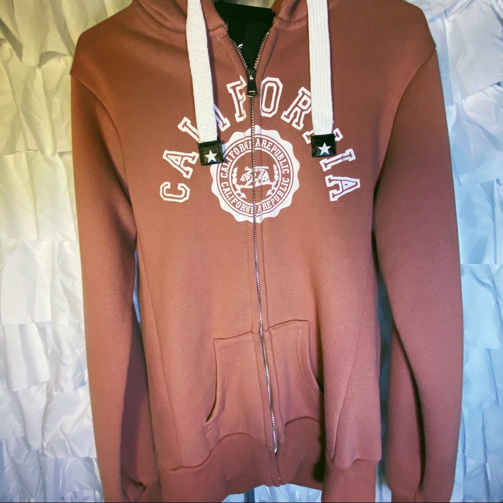 Pastel red hoodie